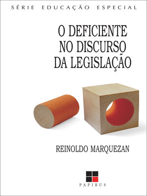 cover image of O  Deficiente no discurso da legislação